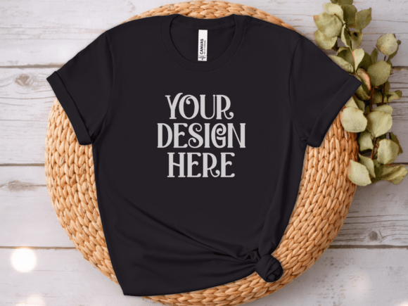 Bella Canvas 3001 Flat Lay Tshirt Mockup: A Designer’s Tool for Natural Product Presentation