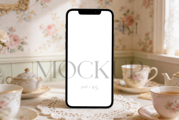 Cottagecore Phone Mockup: A Nostalgic Design Tool for Digital Invites