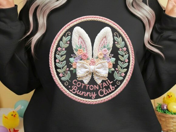 CottonTail Bunny Club Easter Tshirt PNG: A Versatile Design for Spring Fashion and Creative Projects