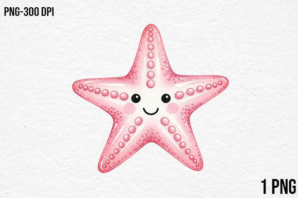 Cute Starfish PNG Clipart for Creative Projects