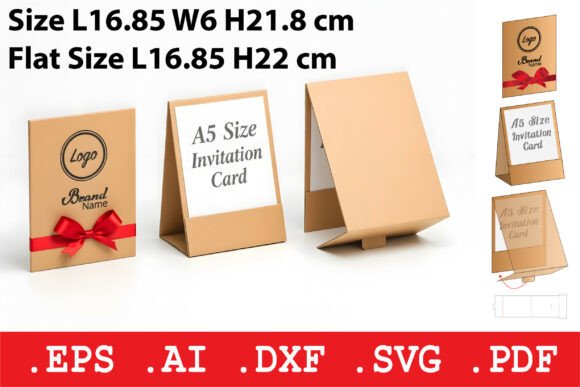 Foldable A5 Invitation Tent Card
