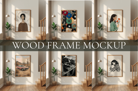 Frame Mockup PSD 2 3 Wood Poster Mockup: A Professional Tool for Artwork Presentation