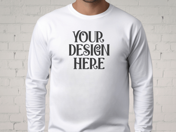 Gildan 2400 Long Sleeve T-Shirt Mockup: Elevate Your Design Workflow with Realistic Product Visualization