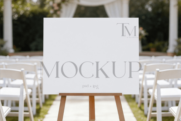 Landscape Seating Chart Mockup: A Professional Tool for Wedding Signage and Display
