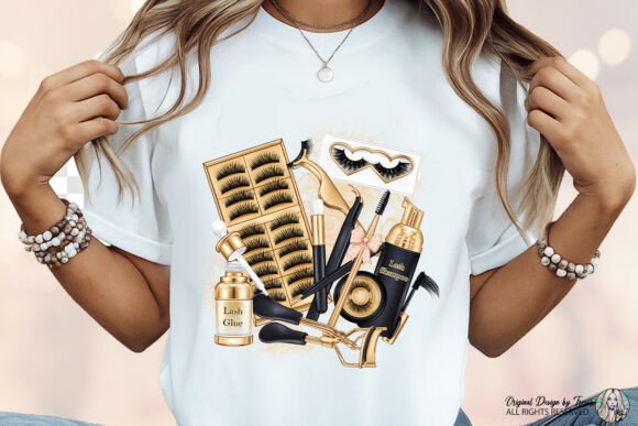 Lash Tools Black Gold Lash Tech Clipart
