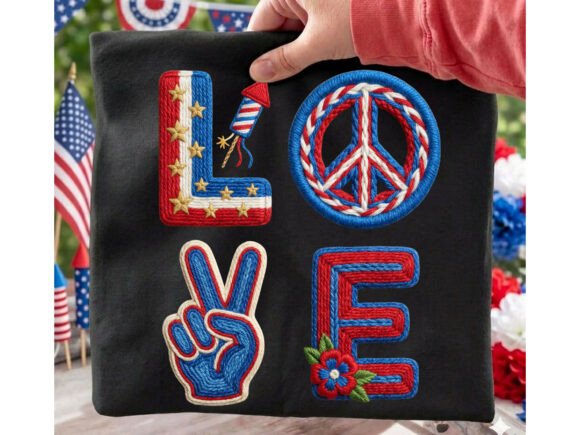 Love Peace Flag Symbols Tshirt Design: A Fusion of Patriotism and Expression