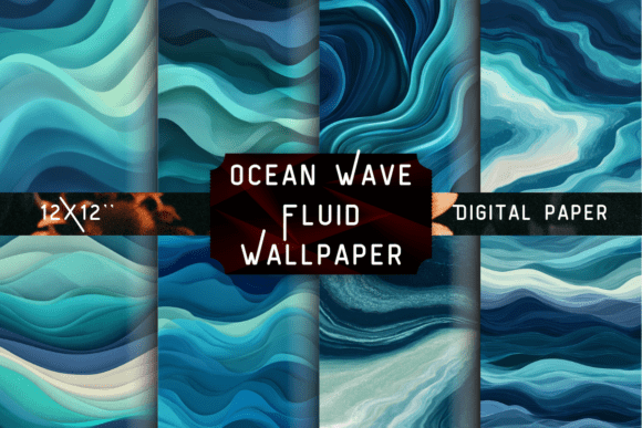 Ocean Wave Fluid Wallpaper