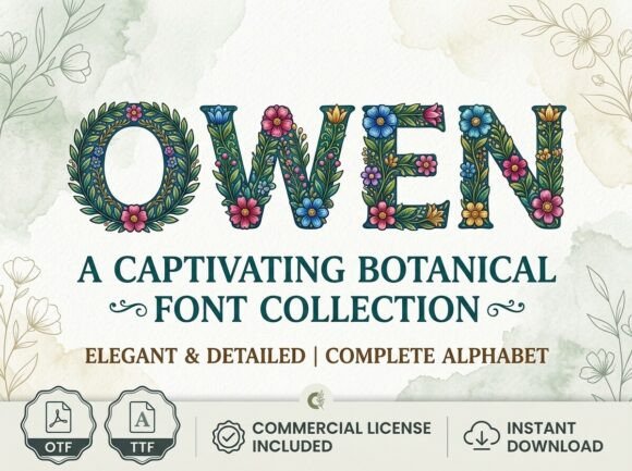 Owen: A Botanical Font for Creative Expression
