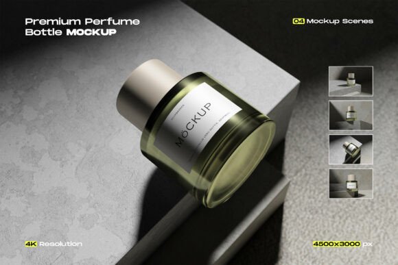 Premium Perfume Bottle Mockup: Elevating Fragrance Branding with Professional Presentation