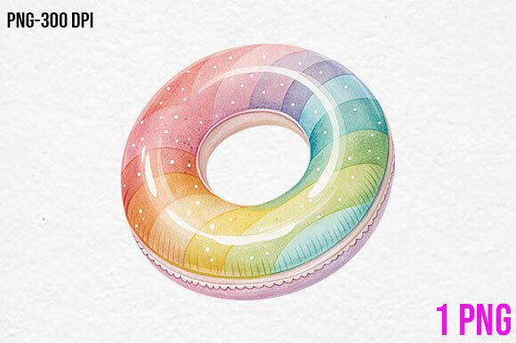 Rainbow Pool Float PNG Clipart