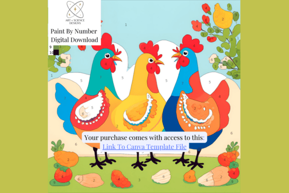 Three French Hens Paint Color by Number: A Customizable Holiday Masterpiece for Every Creative